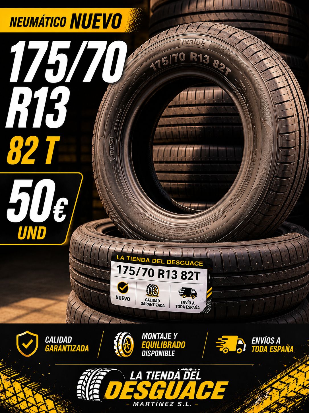 Neumático Nuevo 175/70 R13 82T