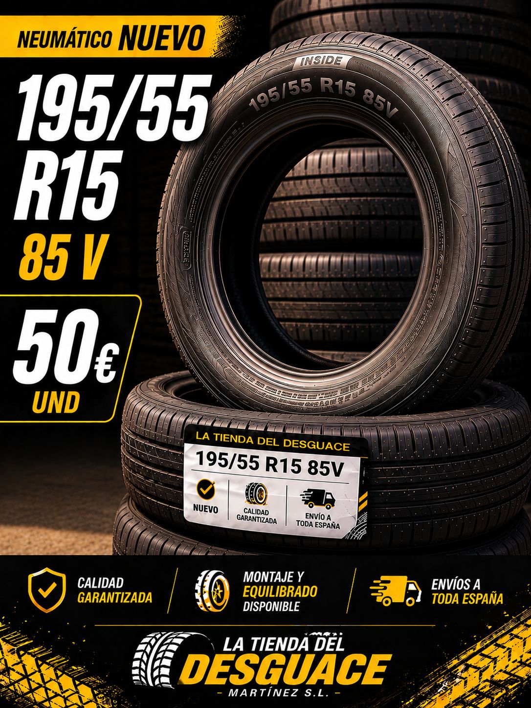 Neumático Nuevo 195/55 R15 85V