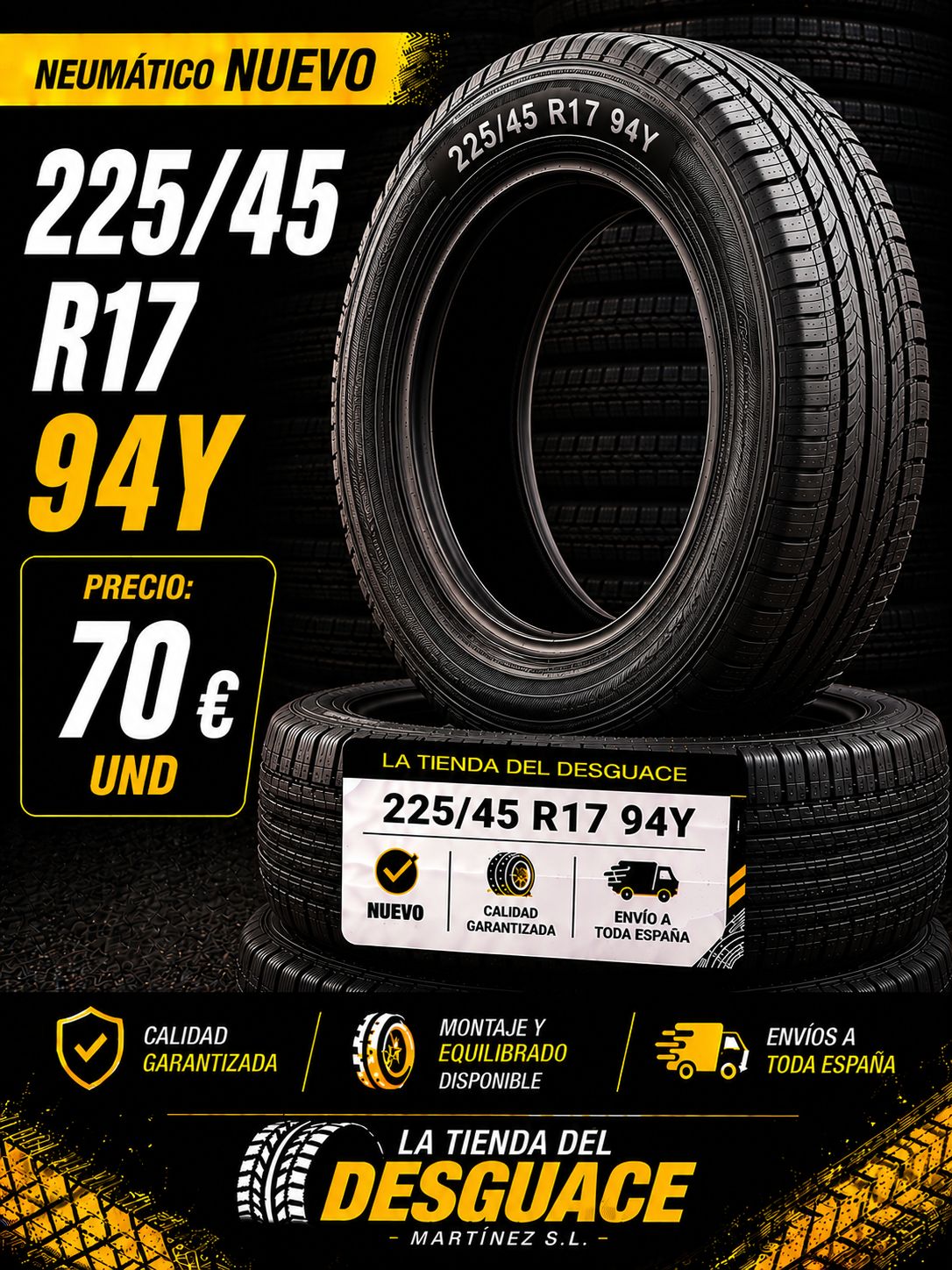 Neumático Nuevo 225/45 R17 94 Y