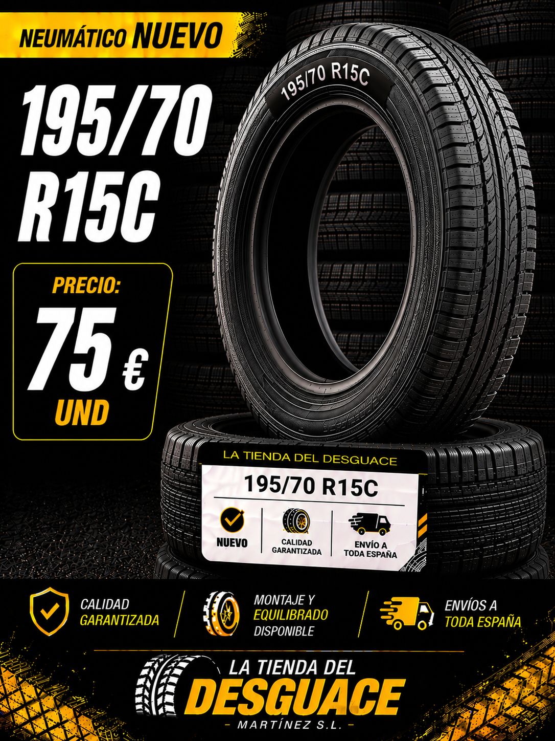 Neumático Nuevo 195/70 R15C